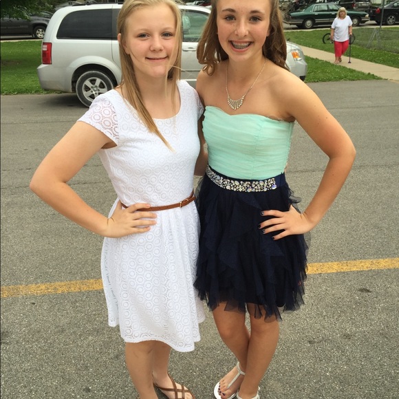 teal/navy formal dress - Picture 1 of 4